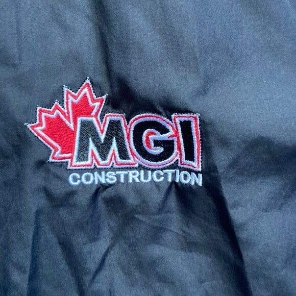 CX2 Men's Full Zip Hooded Jacket Blac Small MGI CONSTRUCTION Logo - Picture 5 of 5